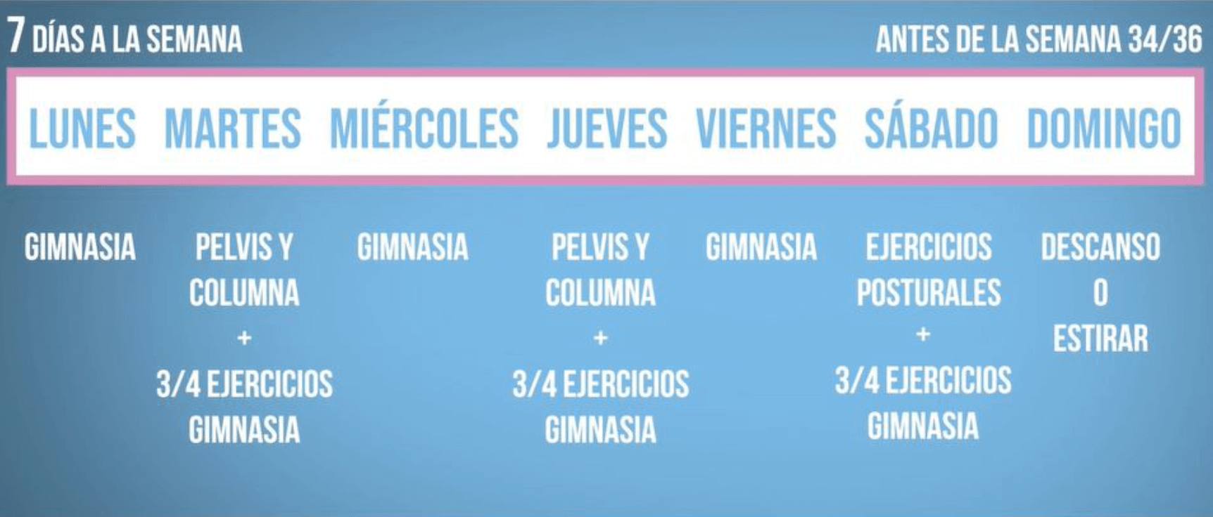 Cronograma de ejercicios para el embarazo de7 días Singularmom