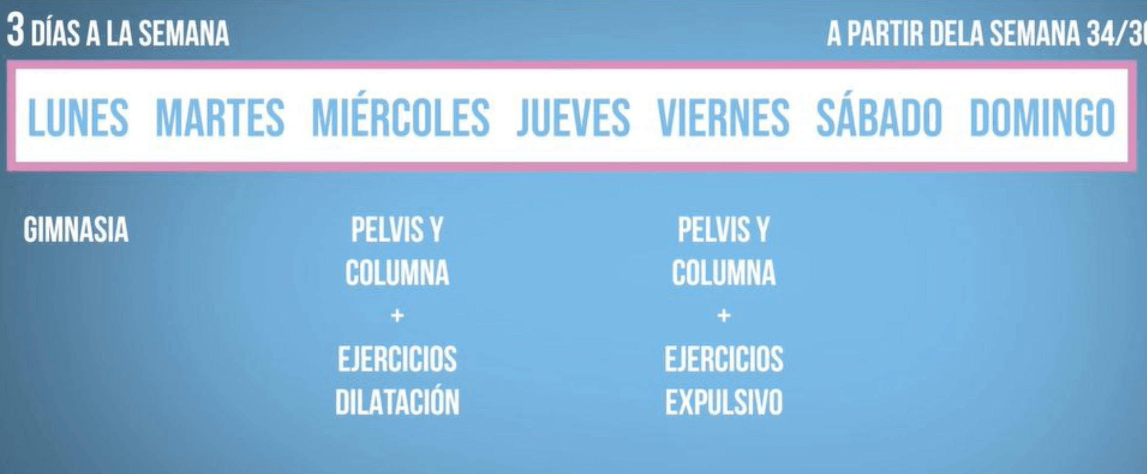 cronograma de ejercicios durante el embarazo 3 días